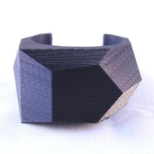 faceted cuff bracelet fashion planes rock 3d print model - Mito3D