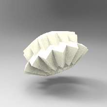 facetado doblada origami lámpara Arte esculpir plegable ligero decoración escultura Encendiendo 3d print model - Mito3D