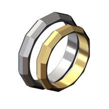 yönlü ödünç vermek yüzük 3d Yazdır model takı faset geometrik düğün nişan moda yazdırılabilir altın gümüş mücevher sterlin lüks modern Menring erkekler şekil sağdıç 3d print model - Mito3D