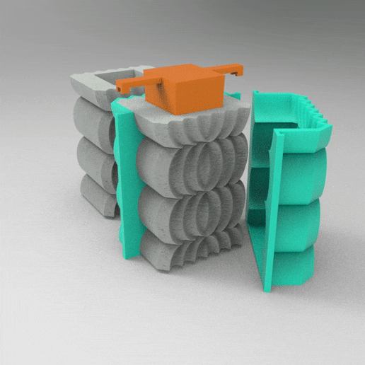 facetté origami moule ciment fleur pot jardinière poly 3D print model - Mito3D