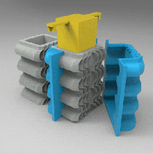 facettiert Origami Schimmel Zement Blume Topf Polyplanter 3d print model - Mito3D