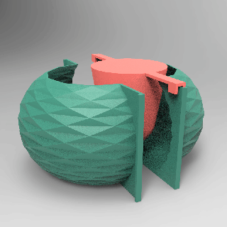 yönlü Japon kağıt katlama sanatı kalıp çimento çiçek tencere Poliplanter kalem konteyner ofis araç organizatör Bahçıvanlık araçlar kolay izlenim Ölçek vazo bardak üçgen bükme parametrik genel geometrik saksı dolma baskı bükülme 3d print model - Mito3D