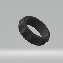 faceted ring jewelry jewellery 3d print model - Mito3D