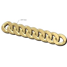 faceted solid cuban link chain bracelet tag 3d print model 3d print model - Mito3D