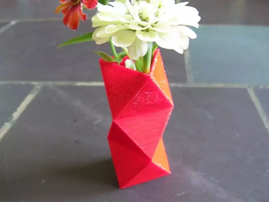 faceted vase 3d print model - Mito3D