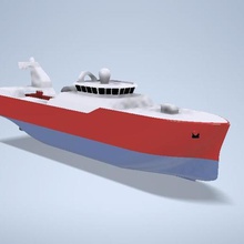 factory trawler art fishing ship boat bateau 3d print model - Mito3D