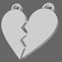 cœur défaillant bijoux l'amour anneau porte-clés 3d print model - Mito3D
