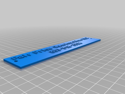 giusto prezzo placca personalizzato Accessori 3d print model - Mito3D