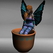 fairy cup art modeling sculpture modelling statue stl collections 3d product design creatures characters digital3d fantasy 3d print model - Mito3D