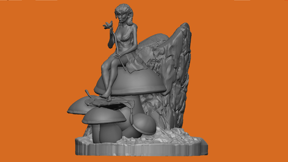 peri orman Kadın model 3d elf tale 3d print model - Mito3D