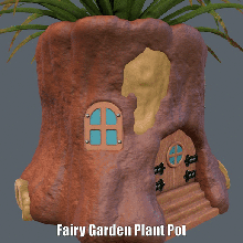 fairy garden plant pot easy print support house cactus flower sculpture supportles model 3d print model - Mito3D