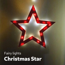 fairy lights christmas star 3d print model - Mito3D