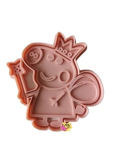 fairy peppa pig cookie cutter cookies sugar paste biscuit fondant biscuitcutter polymer clay stamp texture texturizer persons cartoons 3d print model - Mito3D