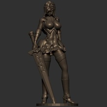 fairy tail - erza scarlet sexy statue warrior xin armor version art manga anime girls girl st obj ender base hair statuette toy room desk 3d print model - Mito3D