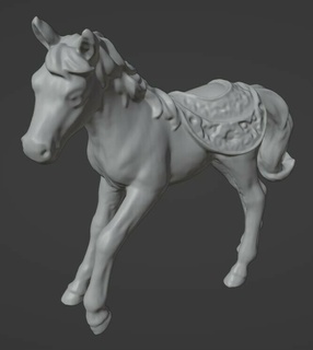 peri tale at midilli 3dprint heykel şekil 3dprinting karikatür Şirin hayvan fanart küçük 3d print model - Mito3D