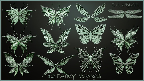 fairy wings fairywings 3d print model - Mito3D