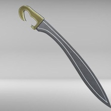 falcata khopis spada art alejandro magno griegos il greco kopis espada 3d print model - Mito3D