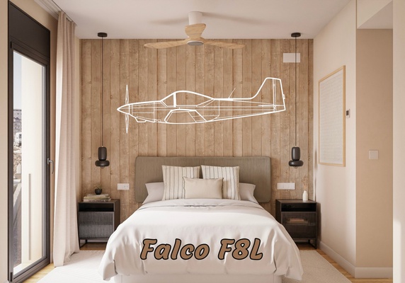 falco f8l wall art art home gift air force plane airplane usa fighter jet cirrus sr22 3d print model - Mito3D