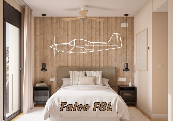 halcón f8l pared arte hogar casa regalo aire fuerza avión estados unidos combatiente jet cirro sr22 3d print model - Mito3D