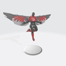 şahin şekil oyun Kaptan hayret çizgi roman kış asker kanat uçuş robot Süper kahraman Yenilmezler 3d print model - Mito3D