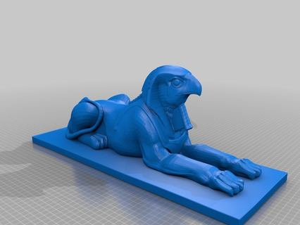 Falke Sphinx Skulpturen 3d print model - Mito3D