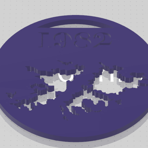 Falkland islas llavero llave anillo 3D print model - Mito3D