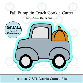 fall pumpkin truck cookie cutter stl file Home cookie cutters fall thanksgiving  3d print model - Mito3D