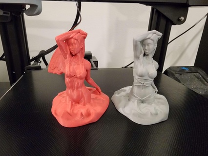 fallen angel bikini girl busts two models bust female woman wing 3d print model - Mito3D