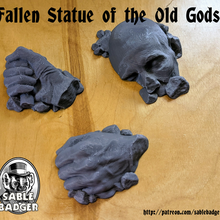 fallen statue gods fantasy frostgrave 3d print model - Mito3D