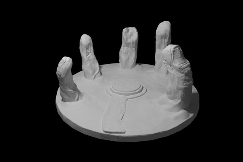 gefallen Titan Ruinen dandd dnd Dungeons Drachen Landschaft Requisiten Tischplatte Gaming Spiele 3d print model - Mito3D