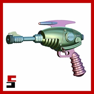 fallout 3 alien blaster replica prop weapon gun pistol stl 3d model print falout 3d print model - Mito3D
