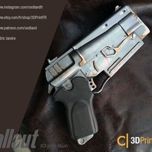 fallout 4 10mm pistol prop game gun revolver cosplay weapon 3d print model - Mito3D
