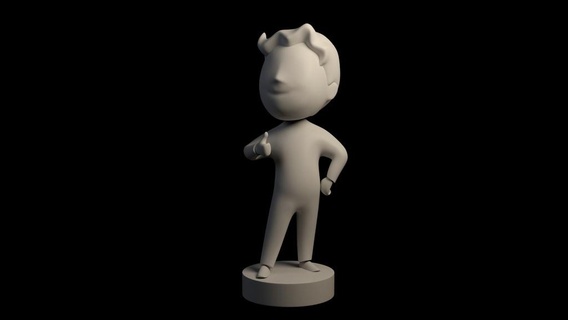 araları açılmak 4 Bobblehead tonoz oğlan Karizma heykeller büstler Sanat 3d print model - Mito3D