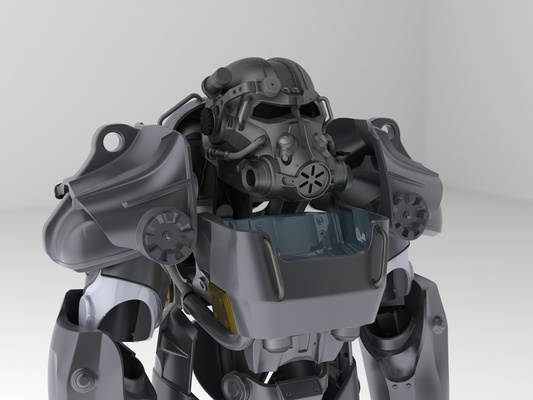 caer 4 inspirado t60 armadura 3d print model - Mito3D