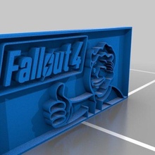 fallout 4 logo art signs logos 3d print model - Mito3D