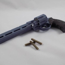 caer 4 revólver pistola 3d print model - Mito3D