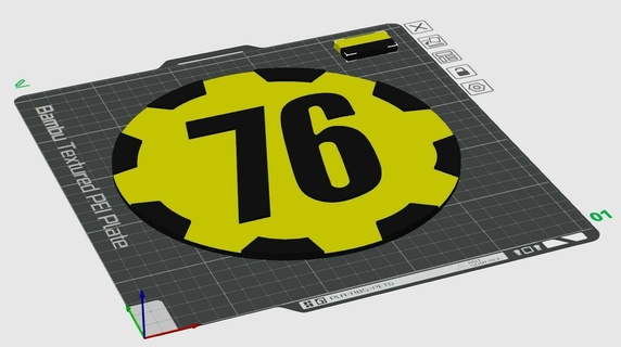 araları açılmak 76 duvar logo oyun fallout76 görüntü oyunlar 3d print model - Mito3D