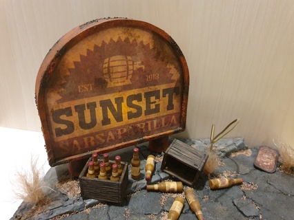 fallout advertising sign newvegas road sunset sarsaparilla 3d print model - Mito3D