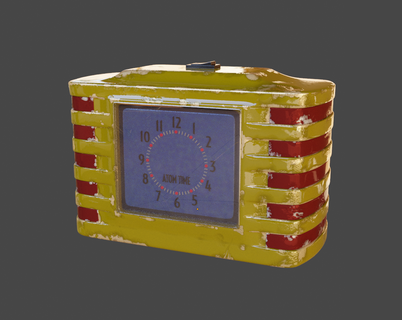 fallout alarm clock fan atom time cock gaming gamming stuff crap game 3d print model - Mito3D