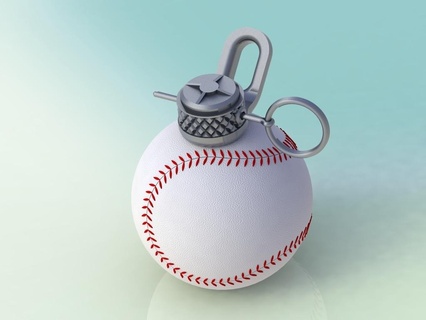 ricaduta baseball bomba mano 3d stampa 3d print model - Mito3D