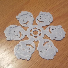 fallout flake home christmas ornament decoration model snowflake vault boy 3d print model - Mito3D