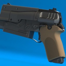 fallout 4 mm tabanca oyun prop kopya 3d print model - Mito3D
