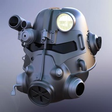 fallout 3 t45-d power armour helmet game prop replica armor 3d print model - Mito3D