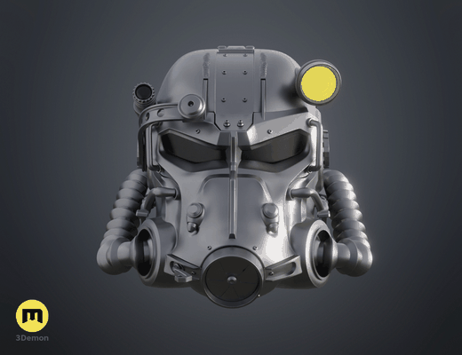 fallout t60 helmet - live action series armor cosplay mask game videogame maximus 3d print model - Mito3D