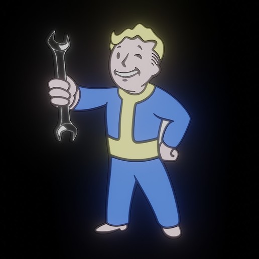 fallout vault boy varios perk 3D print model - Mito3D