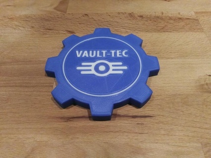 fallout vault tec coaster drink vault-tec kitchen dining 3d print model - Mito3D