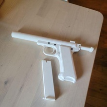 fallout vegas silenced 22lr pistol 3d print model - Mito3D