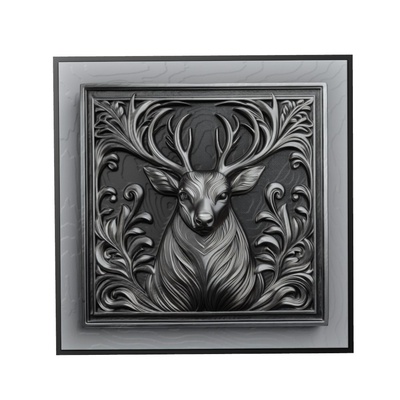 brache hirsch tier linderung kunst tiere yeggi mito3d büste google anhänger medaillon animal relief wall art mauer 3d print model - Mito3D