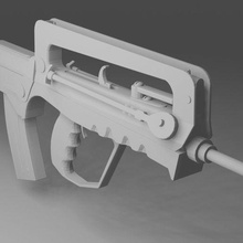famas gun lowpoly 3d print model - Mito3D