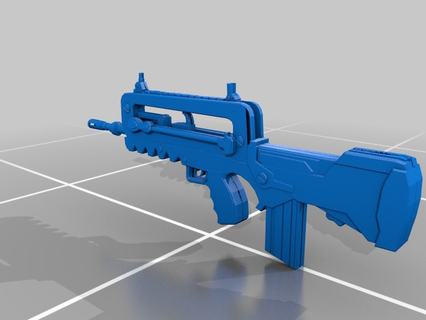 famas f1 décorer conçu France pistolet militaire miniature modèle arme modèles 3d print model - Mito3D